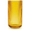DANMARK LYNGBY Lyngby Vase H25 Centimetri Ambra un vaso di alta qualità in vetro soffiato a bocca in stile scandinavo con scanalature come vaso di decorazione per fiori, cespugli o lanterna per candele e tea light