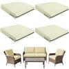 seokor Impermeabili Fodere per Seduta del Divano con Cerniera，50x50 55x45 60x60cm Esterno Copricuscini Rimovibili per Interni ed Esterni, Patio, Giardino Mobili in Rattan(Color3,50x50x5cm(4pcs))