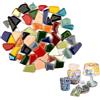ZILZUFA Tesselle per mosaici colorate 200 g, kit mosaico forme geometriche, mosaici artigianato mosaico in ceramica, per decorazione della casa, cornici, vasi, materiale artigianale