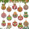 BAISHUWU Portachiavi 5D Diamond PaintingNatale Fai da Te, Ciondoli Natalizi per Diamond Painting, DIY Decorazioni Alberi di Natale