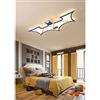 SHENGXUAN 68W LED Camera dei bambini Creatività Plafoniera Dimmerabile Moderna Cartoni animati Batman Lampada da soffitto Boy Girl Acrilico Camera da letto Soggiorno Decorazione Luce di Soffitto (blu,6000k)