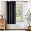 KGORGE Tende Oscuranti per Interni ad Occhiello Tende Camera da Letto Moderna Curtains Termiche Isolanti per Cameretta Bambini 1 Pezzo L 140 x A 180 CM, Nero