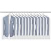 URMI - Set di 6 custodie per abiti in PEVA, traspiranti, impermeabili, trasparenti, con cerniera lunga, PEVA, Trasparente, 2pcs 60*100cm+2pcs 60*120cm+2pcs 60*138cm