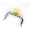 QSCTYG Chiusure per Borse Clic Clac 3 pz 8.5 cm Perline Caramelle Tono Argento Metallo Lucido Telaio Della Borsa Maniglia for Pochette Accessori Della Borsa Fare Cucito Bacio Chiusura di Blocco 992(Yellow)