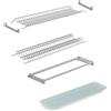 DACAN PROTECTION Kit Scolapiatti in acciaio cromo opaco con Telaio - Con Vaschetta Raccogligocce e Supporti Laterali da incasso - Design Elegante e Resistente per Cucina Ordinata e Asciutta (86 cm)