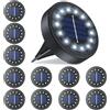 GIACOMO 14LED Luci Solari per Giardino IP65, Nuovo stile 2024 Lampade Solare Esterno Incasso Faretti a Terra Luce Sepolta Solare Impermeabile per Prato Vialetto Scala Paesaggio, Bianco Freddo