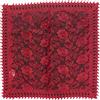 HOME ZEN HOUSEHOLD LINEN TOVAGLIA COPRITAVOLO CENTROTAVOLA RUNNER PIZZO MACRAME' LUSSO (QUADRATO 90X90 CM, DISEGNO FELCE COLORE BORDEAUX)