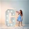 Syibelterr 120cm - 4ft Lettera G con luci LED per tendone, luci LED dell'alfabeto con telecomando, decorazione luminosa per segnale di tenda, ideale per matrimoni e regali di compleanno