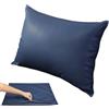 uyeoco Impermeabile Copri Federe Cuscini 80x80,Copricuscino Divano 60x80, Federa Cuscino con Cerniera,Moderne Per Camera Da Letto Divano Decorativo Lavabile Fodere Per Cuscino(Navy blue,60x70cm)