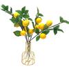 DHER 5pcs Rami di limone artificiali, decorazione di frutta di simulazione, per la casa, decorazione della tavola, matrimonio, decorazione di casa di Natale, festa,decorazione del giardino (A)