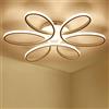 BEHWU LED 85W Plafoniera Creativo Forma di fiore Lampada da soffitto Acrilico Paralume in alluminio Moderno Elegante Bianco opaco Soggiorno camera da letto Lampada a soffitto L59cm*H11cm, Calda luce 3000K