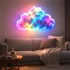 RANJIMA Luce a LED fai da te a forma di nuvole temporali, alimentata tramite USB, decorazione 3D, luce dinamica multicolore per stanze, camera da letto, sala giochi, feste