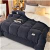FFFF & OLFEH Piumino Invernale Cashmere di Agnello, Lana Autunno E Inverno Trapunta Calda Peluche Calda Trapunta Invernale Trapunta per Letto Matrimoniale in Inverno (Nero,200x230cm?4kg?)