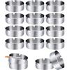 sinzau 8cm Posacenere, Posacenere Rotondo in Acciaio Inox, 16 Pezzi Utilizzato in Bar, Ristoranti, Camere da Letto