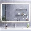 HySail Specchio Bagno con Luce LED, Specchio in Argento HD 5 mm, 100x60 cm