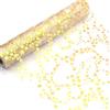 YUNSHANGHE Runner da tavola in organza, 28 cm x 10 m, con stelle in oro, trasparente, elegante decorazione da tavolo per Natale e Avvento, decorazione festiva per occasioni speciali