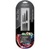 Silver Brush Limited Black Velvet® - Set di 3 pezzi rotondi per principianti, misura 2, 6, 10