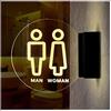 CHUANGRUN Insegna del Bagno, Display a LED con Luce al Neon, Chiara e di Lunga Durata, insegna in Acrilico da 20 cm per Ufficio, Hotel, Centro Commerciale, Bagno, Toilette