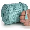 MeriWoolArt® Corda Macramè Naturale, 75M Macramè Corda 4mm, Corda in Cotone Morbido per Macramè Acchiappasogni, Arazzo da parete Macrame, Decorazione Macramè Fai da Te, Spago per Decorazioni