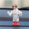 KIAYOO Mini Anatra Muscolosa, Regalo Divertente Decorazione Ornamentale per Auto Casa Ufficio, Statua Scultura Figurina per Lui Uomo Lei Donna Amici Fidanzato Compleanno Capodanno Natale, Bianco