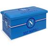 Nada Home Panca Contenitore SSC Napoli Pouf Baule Poggiapiedi in ecopelle 76x38x38cm 6128