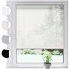 Sonello Tenda veneziana in alluminio SONELLO 100cm x 130cm Bianco Tenda veneziana in alluminio con fissaggio senza foratura Protezione per finestre e porte: privacy, abbagliamento, luce e sole