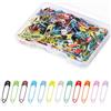 PEUTIER 250pz Spille da Balia, Mini Spille da Balia da 28mm Spille da Balia in Metallo Piccolo in Acciaio Placcato Nichel per Abbigliamento Cucito Artigianato Creazione di Gioielli (Multicolore)
