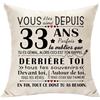 Hasodeo Decorazione regalo per 33 anni da donna, federa per cuscino, 33 anni, regalo di compleanno, decorazione regalo per 33 anni, uomini, mamma, papà, zia, sorella, fratello, 33 anni, Keepsake (33)