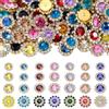 EJRUP 300 Pezzi Strass da Cucire in 4 Dimensioni, Multicolore Fiore Pietre da Cucire, Cristallo Vetro con Base Metallica, Strass per Tessuti Decorativi per Gioielli Artigianato Vestiti Scarpe, Abbigliamento