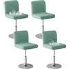 ZRCYXDW Fodera Sgabello da Bar Impermeabile-verde-4 Pezzi | Coprisgabelli da Cucina con Schienale Basso, Coprisgabello Girevole Antiscivolo per Sedia da Pranzo e Bar