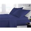 BANZAII TEXTILE INNOVATOR ONLINE Banzaii Completo Lenzuola Matrimoniale Maxi 100% Puro Cotone Alta qualità Made in Italy (per materassi 180 cm, altezza fino a 30 cm) Blu