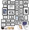 bomoe Emotion - Set di cornici per foto, 30 pezzi, 10 x 10 x 15 cm, 15 x 13 x 18 cm, 5 x 20 x 30 cm, per collage di foto - cornici per foto nere con passepartout - cornice decorativa da parete in