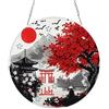 NEWENMO 5D Monte Fuji Diamond Painting Pendente,Bellissima Paesaggio Pittura Diamante Pendent,DIY Forma Speciale Diamond Painting Adulti Ciondolo,per Principianti Finestre Pareti Hanging Decorazione