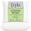 Perla Italia - Imbottitura Cuscini 40x40 Set 2 Pezzi - Interni Morbidi e Voluminosi 100% Poliestere - Antiacaro, Traspiranti, Lavabili - Ideali per Divano, Letto e Arredo Casa