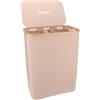 KROMS Cesto portabiancheria 3 scomparti 160L - Sabbia - Cesto biancheria sporca pieghevole - Porta biancheria salvaspazio per bagno - Cesta panni sporchi - Porta biancheria sporca per bagno