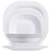 Luminarc Carine Servizio Tavola, Vetro Opale, 18 Pezzi, Bianco