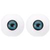 PATIKIL Occhi Finti 30mm, 1 Paio Occhi Acrilici Realistici, Mezzi Bulbi Oculari Plastica per Maschere, Oggetti Scena Halloween, Artigianato Artistico, Blu Scuro