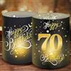 Moorle 12 lanterne da tavolo per 70 compleanni, 70 anni, decorazione da tavolo Happy Birthday, decorazione 70° ragazzo, decorazione da tavolo per compleanno, decorazione per candeline o candele