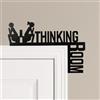 MOROBOR Thinking Room - Cartello decorativo divertente, 1 pezzo, minimalista, decorazione umoristica per porta del WC, per casa, casa, ufficio