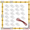 SHAOYAYAZHANG Connettore LED 9 in 1, kit di connettori da striscia a filo da 2 pin da 8 mm a striscia a filo, 20 connettori I X T a forma di L, cavo di prolunga da 5 m 22AWG per strisce LED monocolore