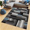 TAPISO Maya Tappeto Soggiorno Pelo Corto Design Moderno Motivo Astratto Geometrico Sfumato tonalità Grigio Blu Camera da Letto Cameretta Ufficio Salotto Oeko-Tex 160 x 220 cm