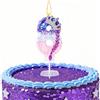 Kaimirui K pop, Candele di compleanno con numero di compleanno, per torta, con paillettes, per celebrare anniversari, decorazioni a tema musica dei cartoni animati, forniture per feste a tema musicale (numero