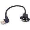 System-S Cavo LAN, 30 cm, 8P8C, maschio a femmina, adattatore a vite, colore nero