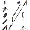 TELESIN TrekShot 3 in 1 Bastone Selfie Treppiede in Fibra di Carbonio