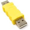 System-S Adattatore USB 2.0 tipo A maschio a maschio cavo in giallo