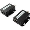 System-S UTP IP ricetrasmettitore Set LAN RJ45 a BNC cavo coassiale nero