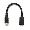 SYSTEM-S Cavo USB 2.0 da 15 cm Mini B maschio a micro femmina, adattatore nero