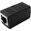 System-S Adattatore LAN RJ45 femmina a femmina, cavo di colore nero