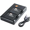 DSTE NP-FT1 (2 pezzi) Batteria di ricambio ricaricabile e doppio caricatore compatibile con DSC-M1 DSC-M2 DSC-T5 DSC-T9 DSC-T10 DSC-T11 DSC-T33 DSC-L1 ecc