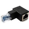 System-S Adattatore LAN RJ45 maschio a femmina angolare adattatore Ethernet cavo nero
